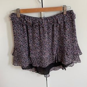LoveShackFancy mini skirt silk print
